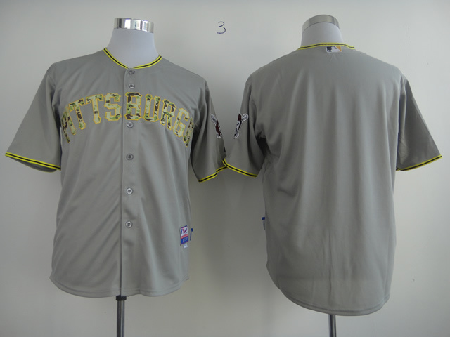 Men Pittsburgh Pirates Blank Grey Camo MLB Jerseys